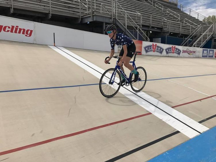student cycling
