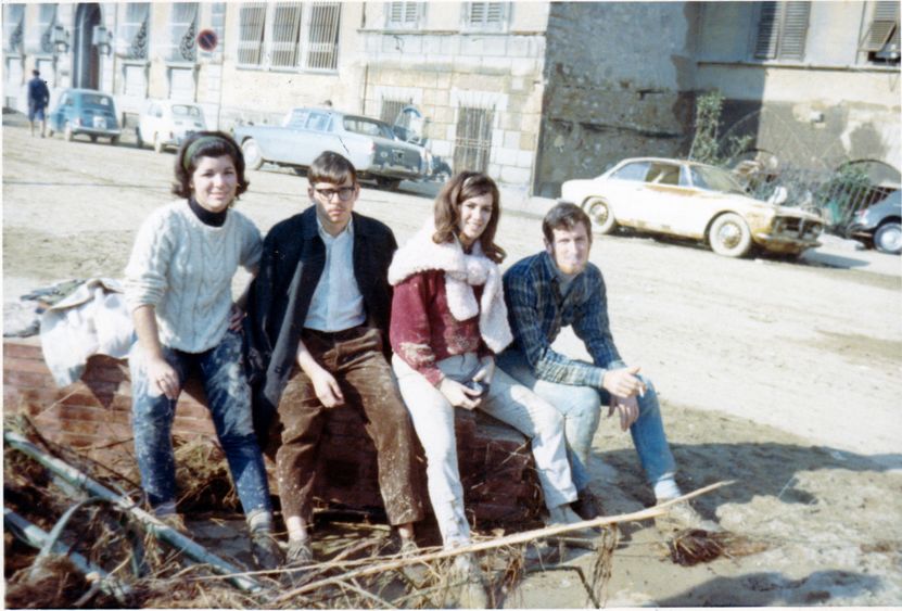 Kenneth Thigpen in Florence with classmates