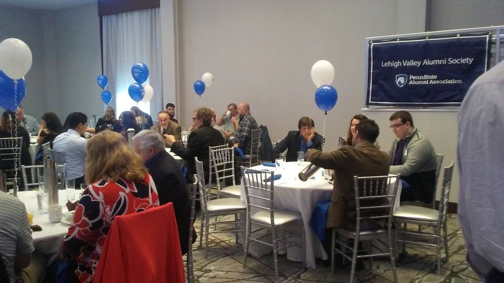 Groups of people sitting at tables