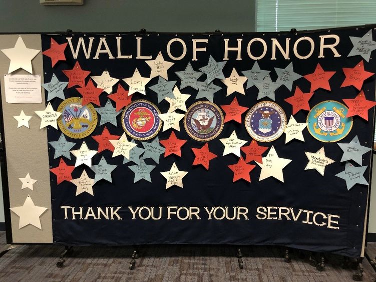 Wall of Honor for Veteran's Day
