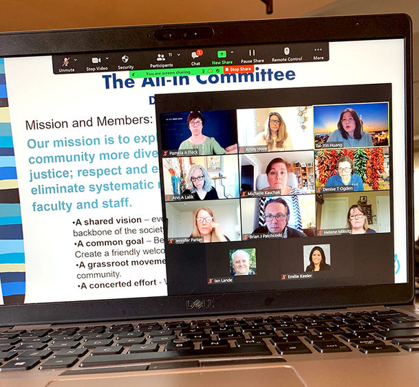 A screenshot of attendees on a Zoom call
