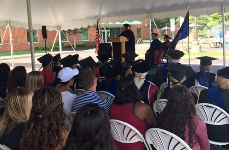 students, faculty and staff attending Convocation