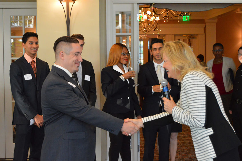 Group exercise from the Etiquette dinner 