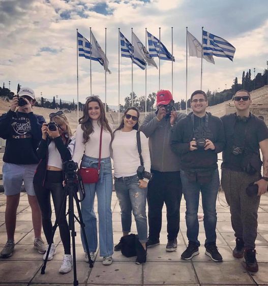 students at the acropolis