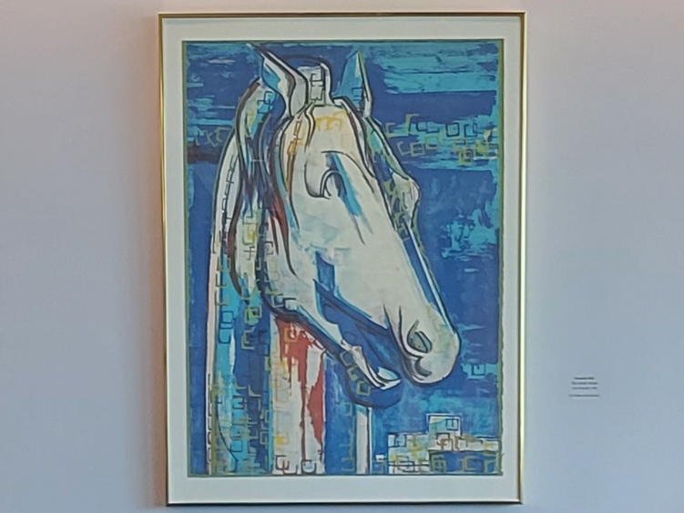 A Greek Horse Portrait inside our Penn State Lehigh Valley Campus Library 