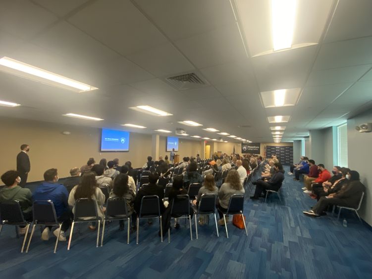 People gather for Accepted Student Program at PSU-LV
