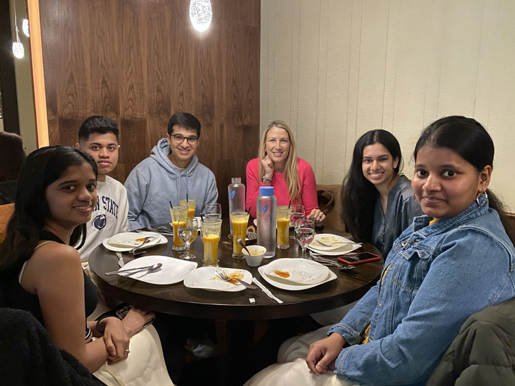 PSU-LV faculty member Liz Keptner treats international students from Mumbai to a taste of home.