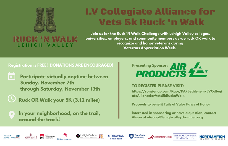 LV Collegiate Alliance for Vets Ruck 'n Walk