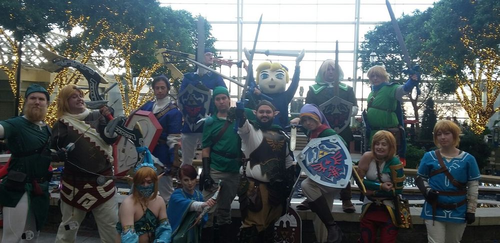 People dressed up as video game characters