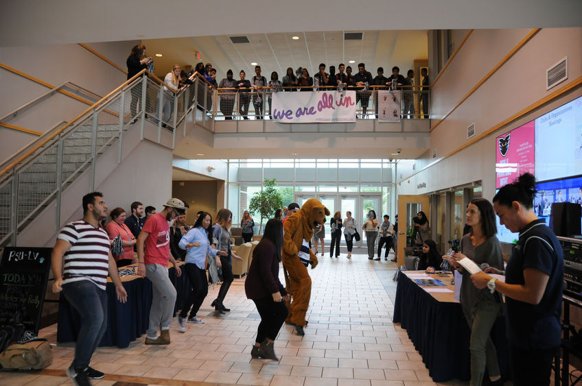 Group during pep rally Group during pep rally
