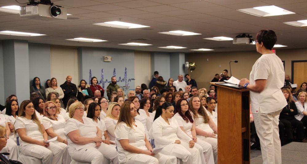 Group of practical nursing graduates