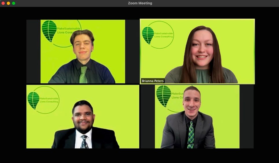 4 students on a Zoom panel