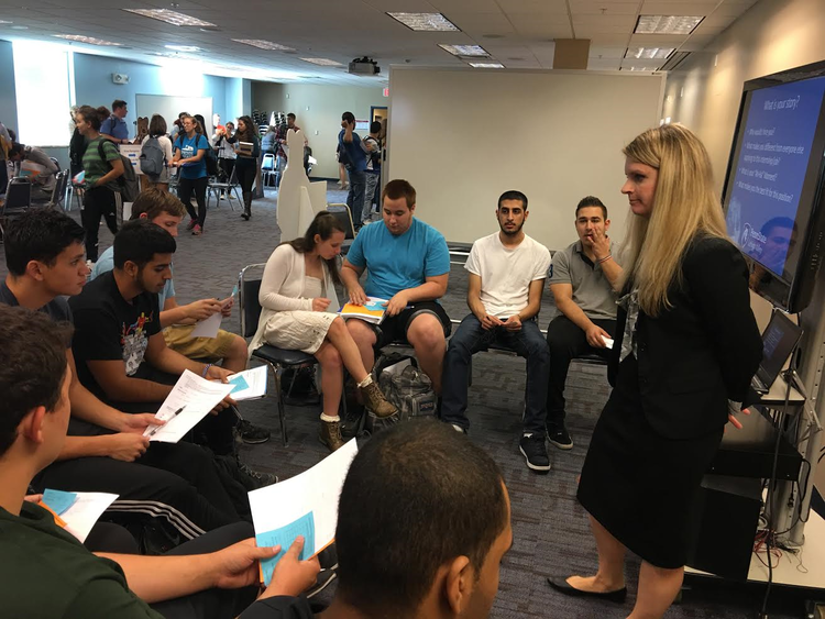 A group of students gather for study skills marathon A group of students gather for study skills marathon
